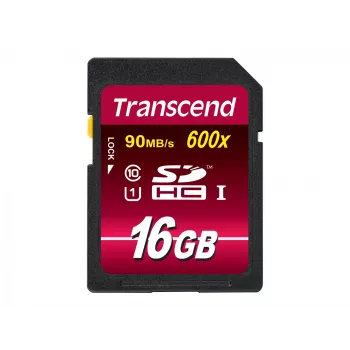 Flash-Speicher Transcend 16GB SDHC Class 10 UHS-I 600x TS16GSDHC10U1