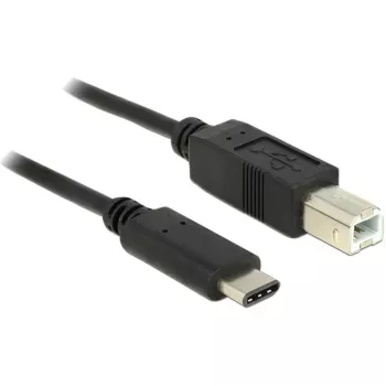 USB-Kabel DeLOCK 83601 USB 2.0 1m USB C USB B Schwarz