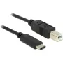 USB-Kabel DeLOCK 83601 USB 2.0 1m USB C USB B Schwarz