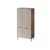 Kleiderschrank Cama Meble ALMERA Cama 5 90x52x185 cm, Walnuss-Rahmen, Kaschmir-Türen, 6 Einlegeböden