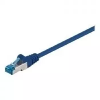 Wentronic Goobay CAT 6a Patchkabel, S/FTP (PiMF), Blau, 5 m – LSZH halogenfrei, Kupfer (93812)