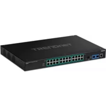 TRENDnet TI-RP262I - Industrial - Switch - managed - 24 x 10/100/1000 (PoE+) + 2 x SFP - rackmontierbar - PoE+