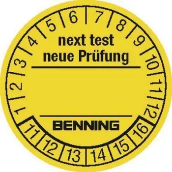 Benning Prüfplaketten 300 Stück für Gerätetester 756212 (Ø) 30 mm Nächste Prüfung (756212)