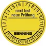Benning Prüfplaketten 300 Stück für Gerätetester 756212 (Ø) 30 mm Nächste Prüfung (756212)