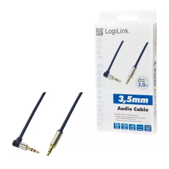 LOGILINK CA11300 LOGILINK - Kabel audio 3,5 m/m 90 3m Blue