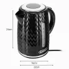 NELO Wasserkocher, 1,7 l Fassungsvermögen, 2000 W, schwarz
