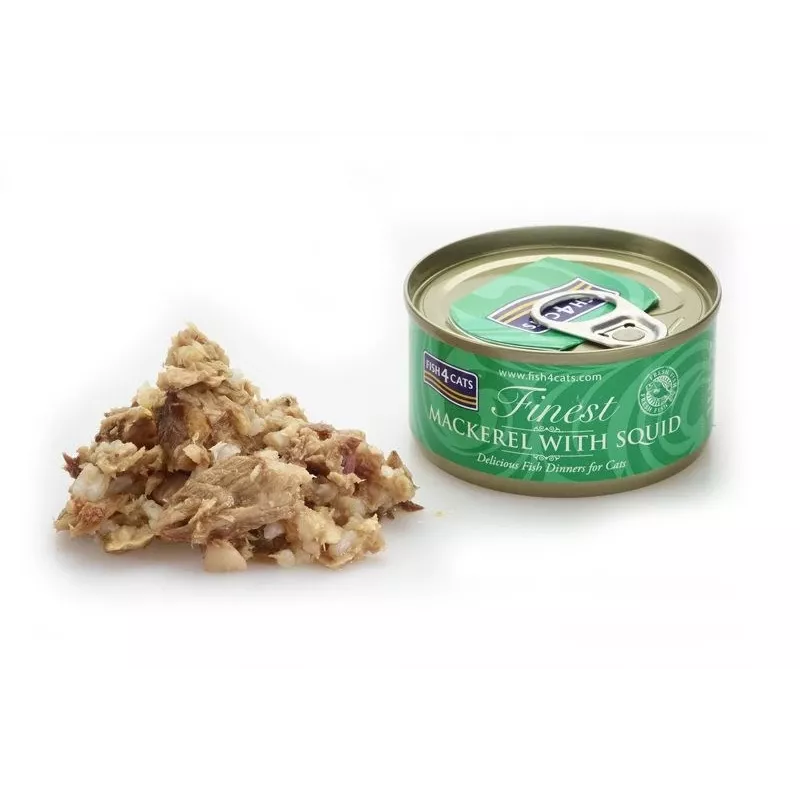 FISH4CATS Makrele mit Tintenfisch - Nassfutter für Katzen - 70g