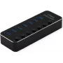 ROLINE USB3.2 Gen1 Hub, 7x A, Ports einzeln schaltbar (14.02.5057)