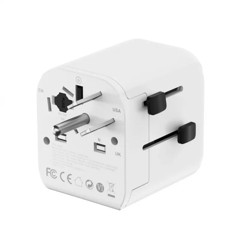 Reise-Netzteil GEMBIRD TPA-EU1A1C20-01-W 20W, USB-A 18W + USB-C 20W, Schuko-Steckdose, Eingang 100–250 V