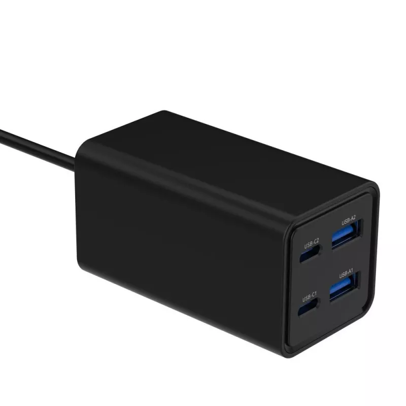Gembird TA-UC-2A2C-PD65-01-BK Ladegerät für Mobilgeräte Laptop, Smartphone Schwarz AC Schnellladen Indoor