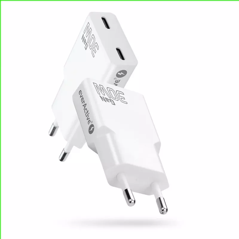 Netzteil everActive SC-385Q Super schlank QC 4 Fast Charging — USB-Schnellladegerät, kompaktes Design
