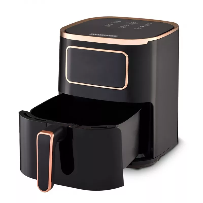 Heißluftfritteuse HEINRICH'S HFR 8216 — 5,0 L, 1450 W, Schwarz, LED, Touch-Steuerung