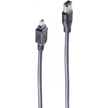 shiverpeaks ®-BASIC-S--FireWire-Verbindungskabel, IEEE 1394B Kabel, 9-poliger Stecker auf 1394A 4-poligen Stecker, 1,8 m (BS77212)