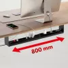 Maclean kompakter Kabelorganizer unter dem Schreibtisch, max. Belastung 5 kg, schwarz, MC-107 B