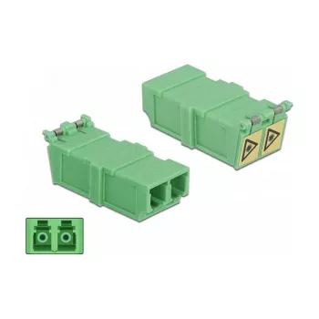 Optical Fiber Coupler DeLOCK 85927 LC Duplex Buchse auf Buchse 4 Stück