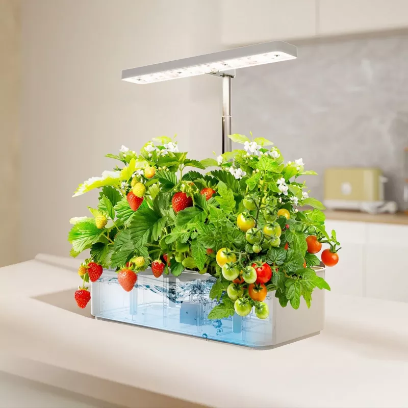GreenBlue Intelligentes Indoor-Pflanzenanzuchtsystem, SMART-Topf, 4L Fassungsvermögen, für 12 Pflanzen, Vollspektrum-LEDs, GB133
