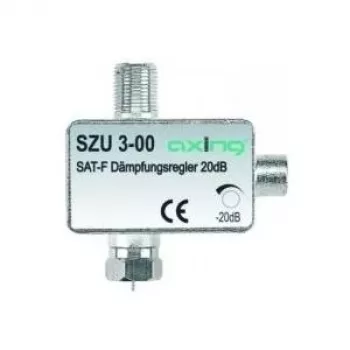axing SZU 3-00 - 0,0001 - 2,4 GHz - 20 dB - Silber - F-Buchse/F-Stecker - Aluminium