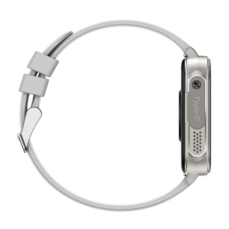 Smartwatch Colmi P80 silber – Colmi P80 kompakte Smartwatch, silbernes Gehäuse