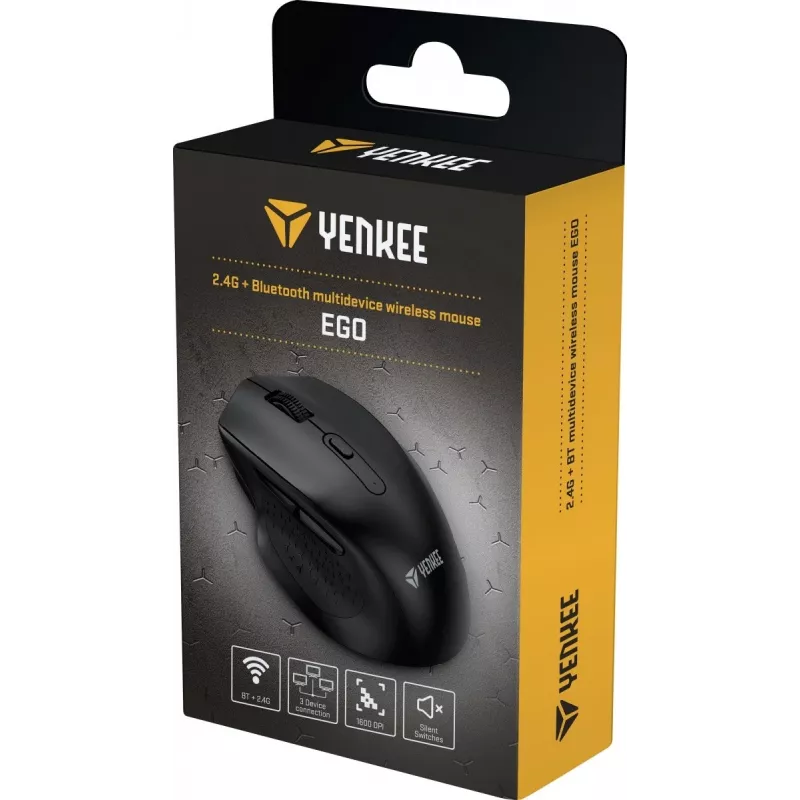 Kabellose Maus YMS 2050BK EGO Optic 1600DPI DUAL WL+B