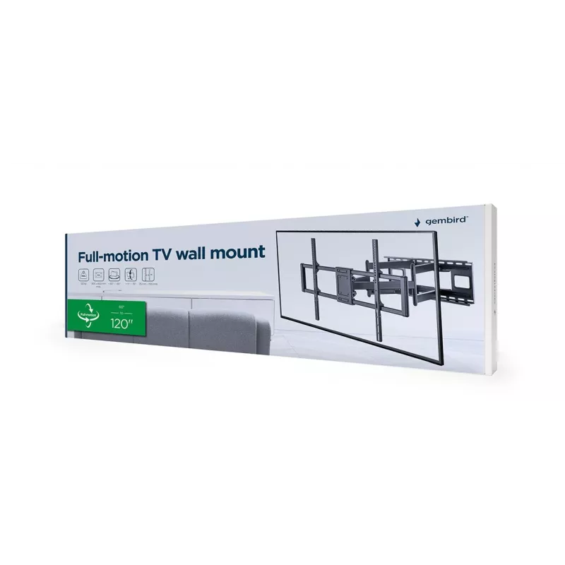 Gembird WM-120 pc(s)-01 TV-Halterung/Ständer 3,05 m (120) Schwarz