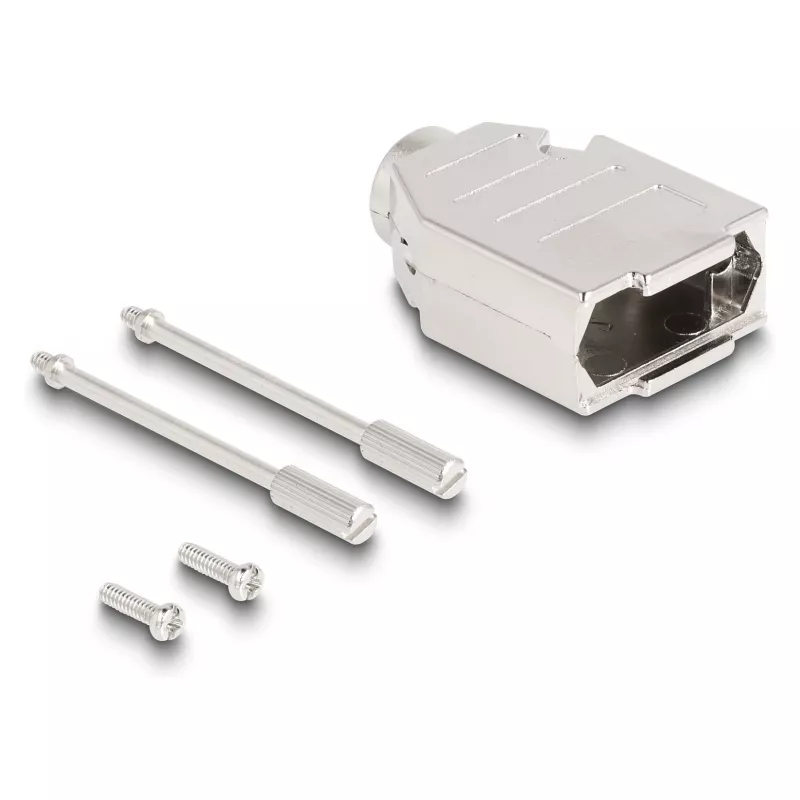 Kabeltülle DELOCK D-Sub-Gehäuse 9-polig (Stecker/Buchse) silber Kunststoff, 31×46×16 mm