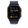 Apple 49 mm Navy Alpine Loop - Klein - Schwarzes Titan-Finish
