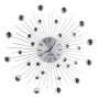 Wanduhr ESPERANZA EHC002 — mechanisch, rund, 50 cm Durchmesser, 25 mm Tiefe, Aluminiumrahmen, Glasabdeckung, Edelstahl-Finish