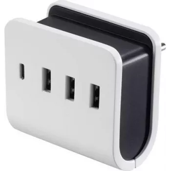 VOLTCRAFT VC-11374055 USB-Ladegerät Steckdosenadapter Ausgangsstrom (max.) 4,8 A 4 x USB, USB-C™ Buchse