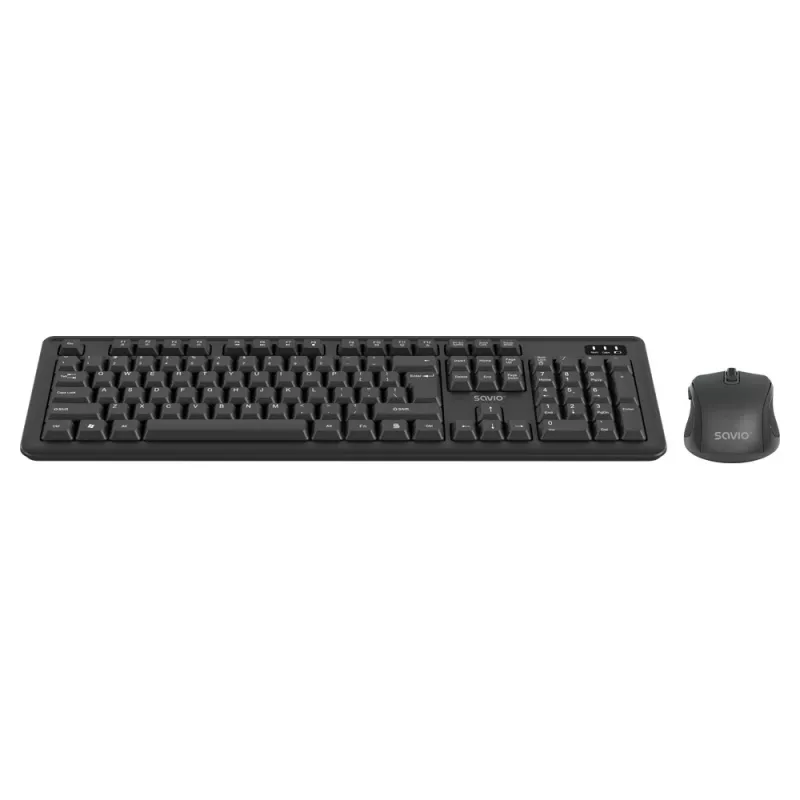 Savio KB-03 Tastatur Maus inklusive Home/Office USB QWERTY US Englisch Schwarz
