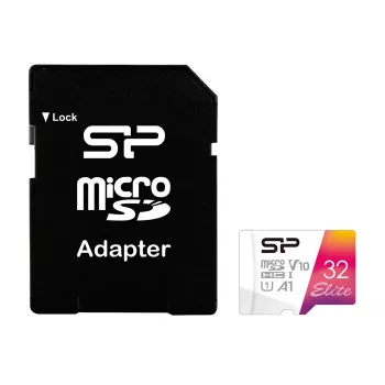 MicroSDHC-Speicherkarte Silicon Power 32 GB UHS-I Class 10 (Lesen 100 MB/s) mit Adapter, rosa