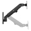 Wandmonitorhalterung MACLEAN MC-458, Gasdruckfeder höhenverstellbar, Einzelbildschirm, VESA 75x75–100x100, bis 7 kg, Neigung -45°–90°, max. Ausladung 35,5 cm