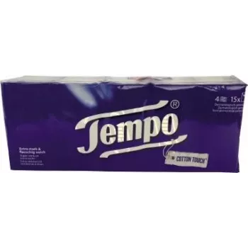 Tempo Classic 4-lagige Taschentücher, weiß, 15 x 10 Tücher