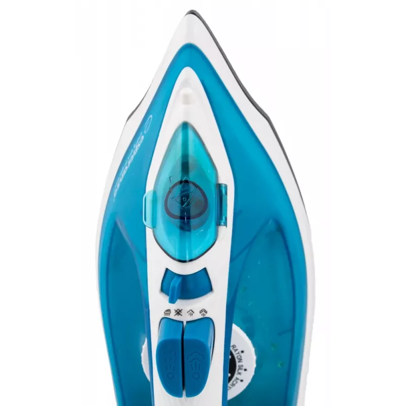 Dampfbügeleisen ESPERANZA EHI002 — 2200 W, Keramiksohle, Vertikaldampf, 0,815 kg, weiß/blau