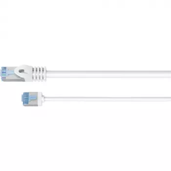 Goobay Ultra-Flexibles CAT 6A Patchkabel schlank U/UTP Weiß - extra-kurzer Stecker (74285)