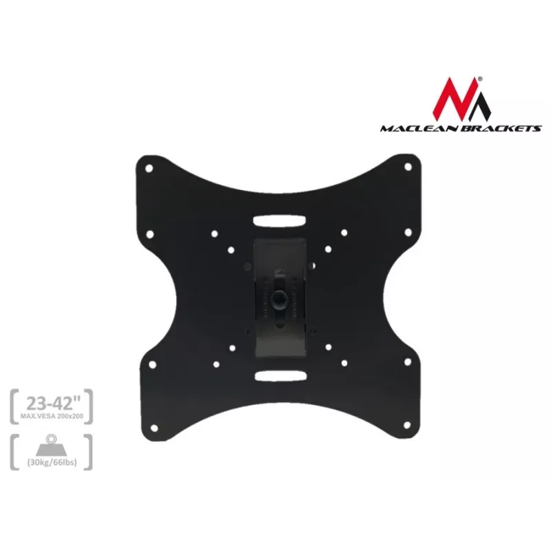Maclean MC-501A Universal-Wandhalterung für TV 23-42 Zoll, bis 30 kg, VESA 200x200, Schwarz