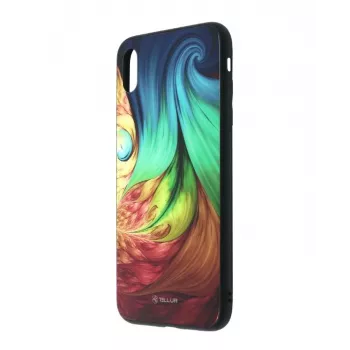Schutzglasabdeckung für iPhone XS Tellur — gedrucktes mesmerisches Design