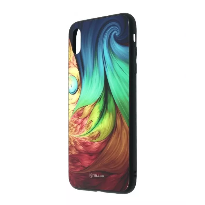 Schutzglasabdeckung für iPhone XS Tellur — gedrucktes mesmerisches Design