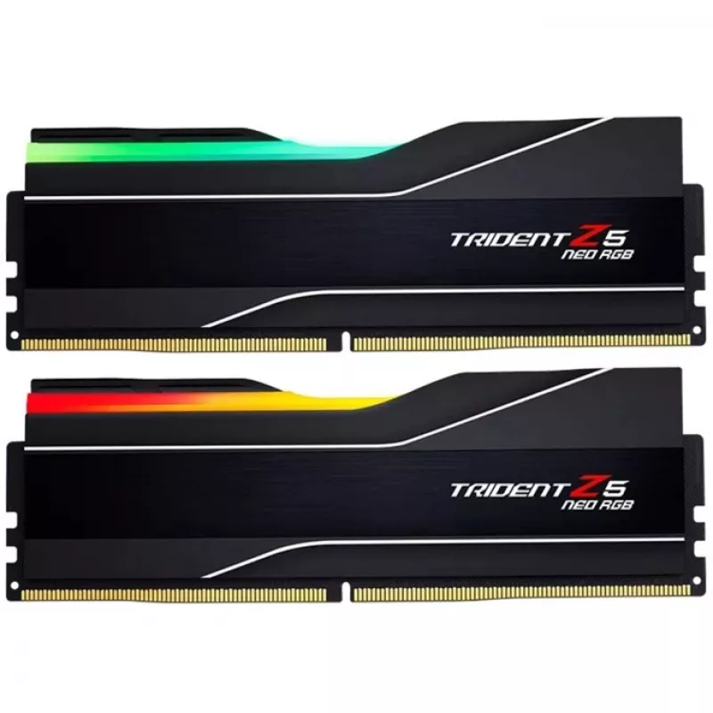 DIMM 64 GB DDR5-6000 (2x 32 GB) Dual-Kit, Arbeitsspeicher schwarz, F5-6000J3238G32GX2-TZ5NR, Trident Z NEO RGB, AMD EXPO