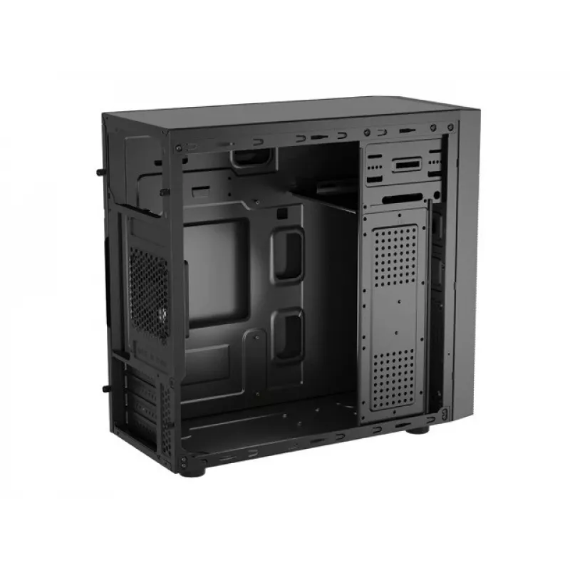 PC-Gehäuse NATEC Helix Mini Tower Schwarz — microATX/Mini-ITX, 3×3,5 Zoll + 5×2,5 Zoll, 33 cm GPU, USB-C/USB-A Anschlüsse