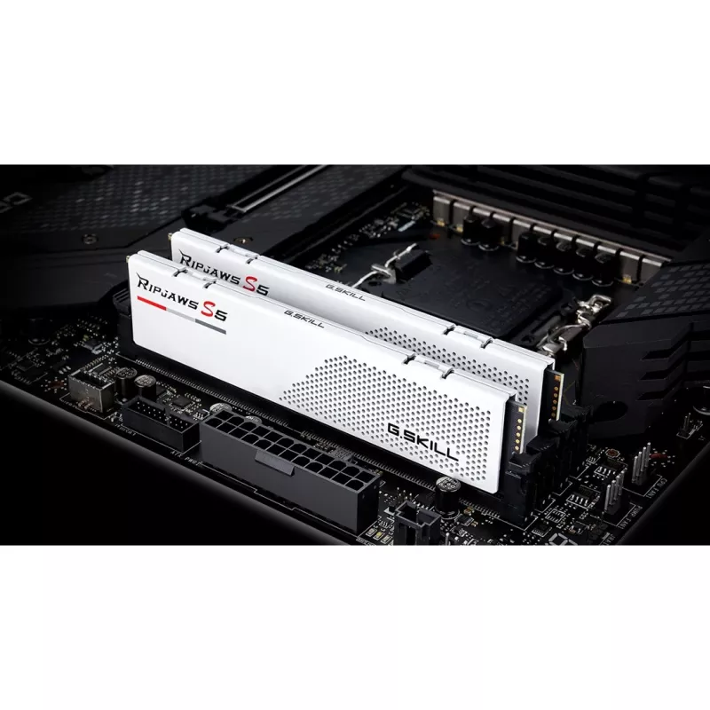 DIMM 64 GB DDR5-5600 (2x 32 GB) Dual-Kit, Arbeitsspeicher Weiß, F5-5600J3636D32GX2-RS5W, Ripjaws S5, INTEL XMP