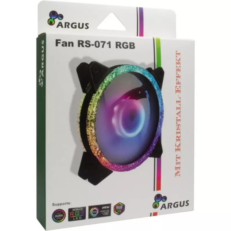 INTER-TECH RS-071 120mm ARGB Gehäuselüfter - Schwarz