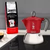 Bialetti Moka Induction 0,1 L Rot Silber