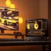 Computer case Jonsbo D200 midi-tower mATX tempered glass mini temp display Schwarz