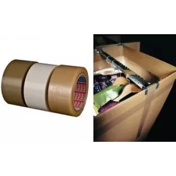 Packband Tesa 04124, PVC, braun, 66 m × 50 mm