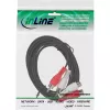 InLine Audiokabel 2x RCA Stecker / Buchse 20m, 2 x RCA, Stecker, 2 x RCA, Buchse, 20 m, Schwarz