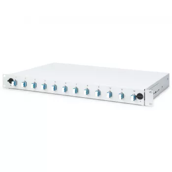 GLASFASER-SPLEISSBOX LC OS2 1U 12XLC OS2 PIGTAILS KUPPLER