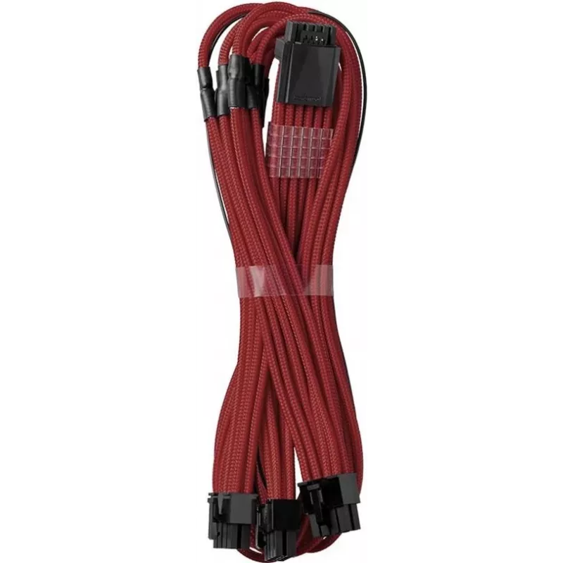 CableMod 12VHPWR auf 3× PCIe ModMesh Kabel 60 cm — CableMod C-Series Pro (Dunkelrot)