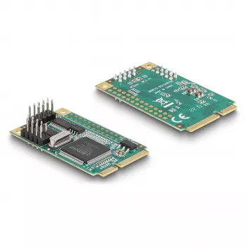 DeLOCK Mini PCIe-Karte Full-Size an 2 x Seriell RS-232 D-Sub 9-polig