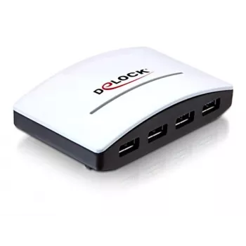 USB Hub DeLOCK 4 Port 5000 Mbit/s Schwarz Weiß