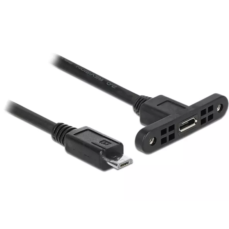 USB-Kabel DeLOCK 85245 USB 2.0 0,25 m Micro-USB B Schwarz